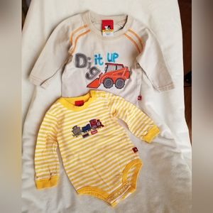 Baby Boys Long Sleeve Shirt and Onesie Size 6-9 Months